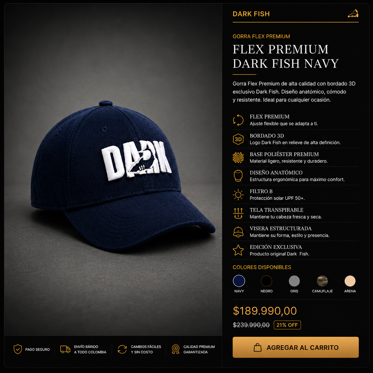 Gorra Darkfish Classic Navy