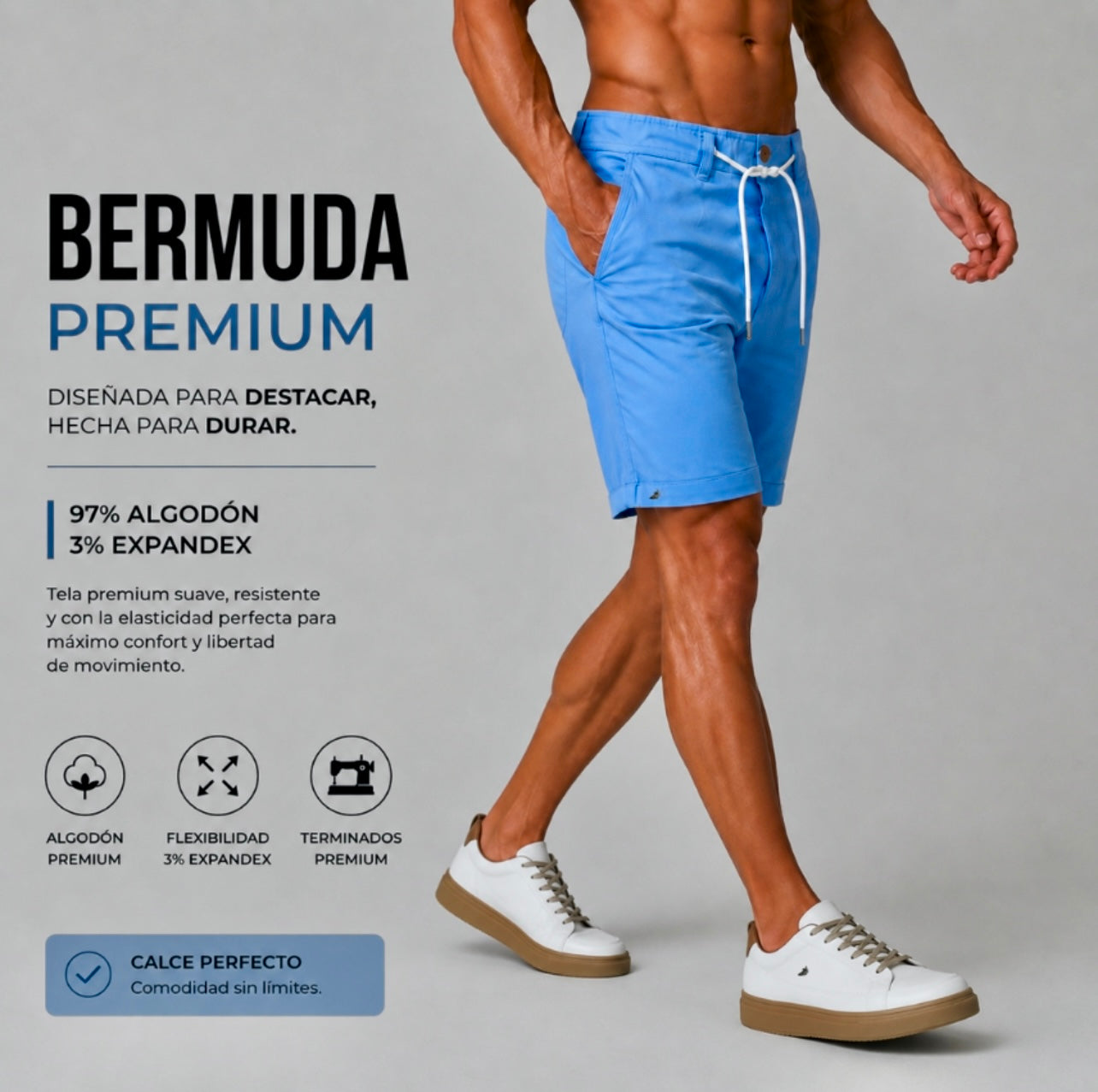 Bermuda de algodón premiun
