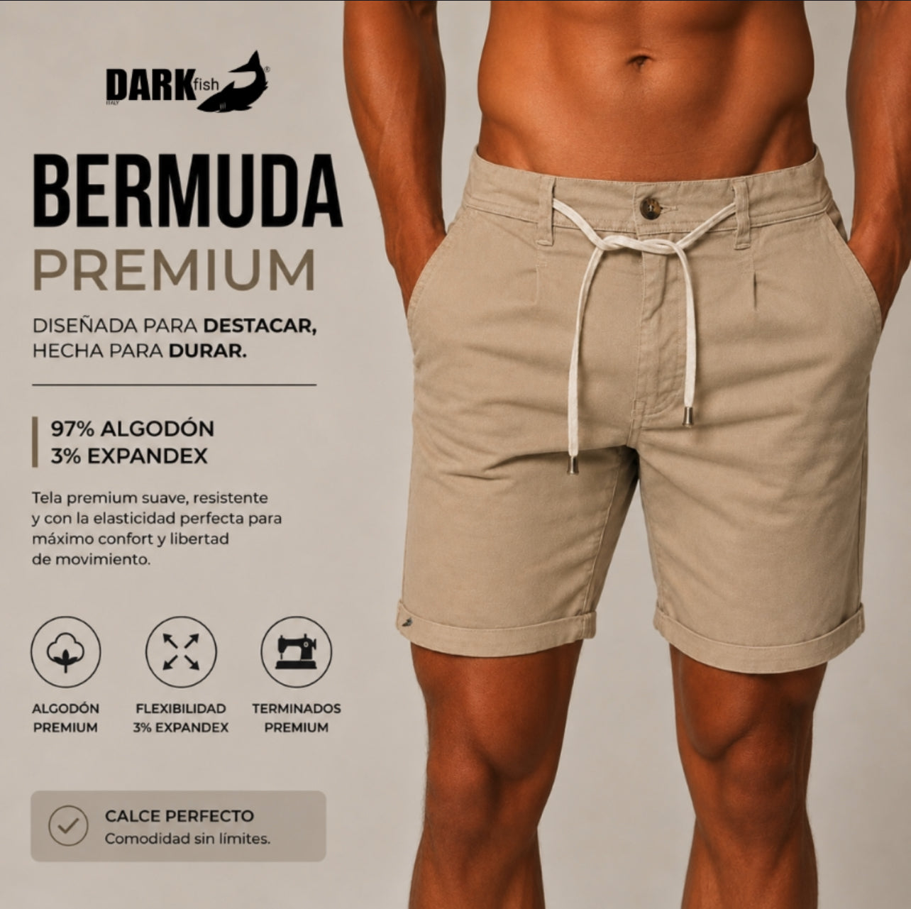 Bermuda de algodón premiun